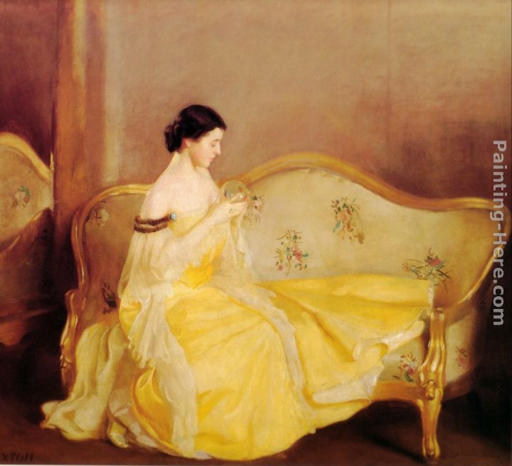 The Crystal painting - William McGregor Paxton The Crystal art painting